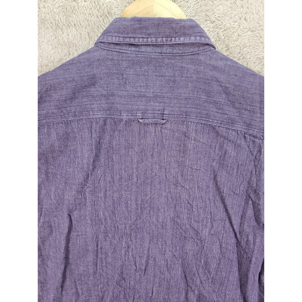 Jason Alexandre Button-down Shirt Vintage Style Purple Short Sleeves Size L - Picture 9 of 10